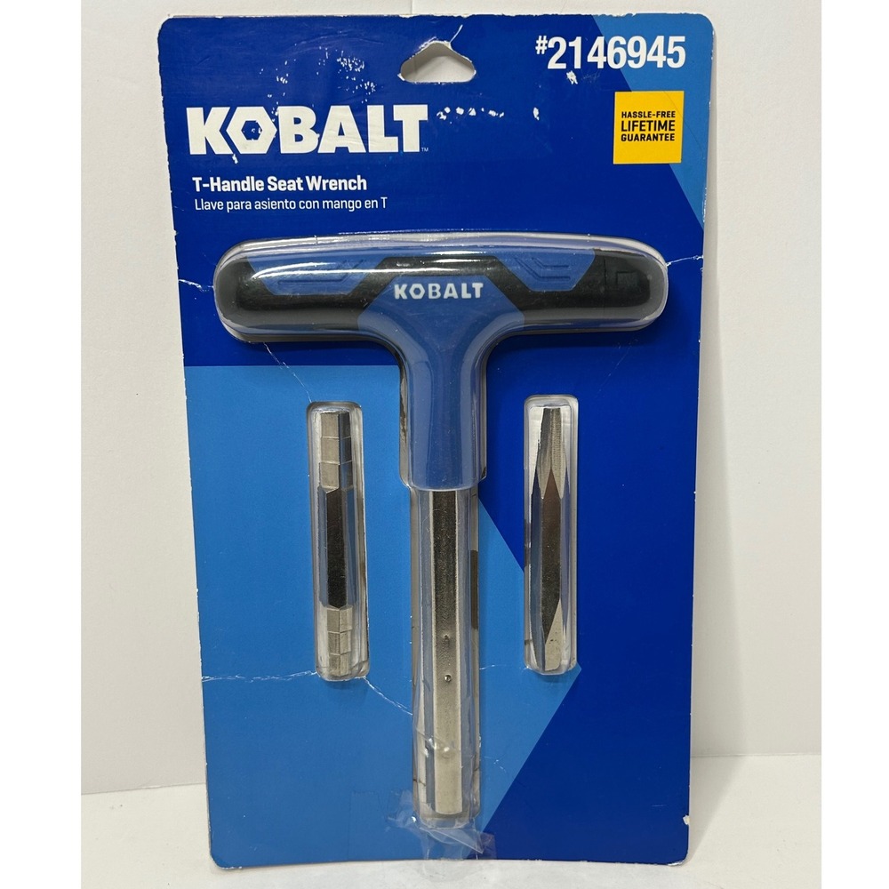 Kobalt T-Handle Seat Wrench Faucet Repair Tool Set 2146945 Blue Black